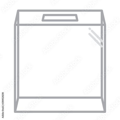 絵のないシンプルな透明の箱、大きめ、灰色バージョン、線は分割せず残してあります