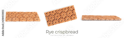 Konstfotografi Rye crispbread isolated on a white background. High quality photo