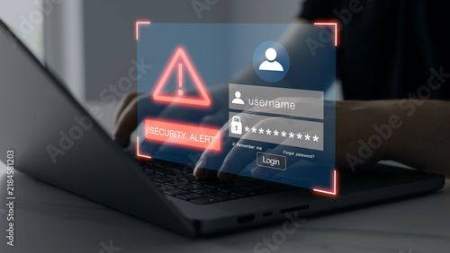 Konstfotografi Cyber security alert notification