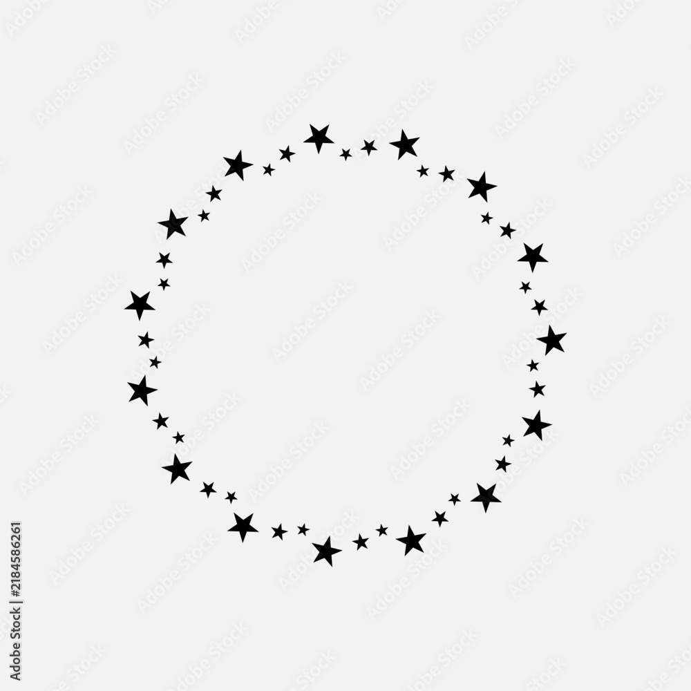 Obraz premium Stars in circle icons set. vector illustration isolated on white background .EPS 10 . Vector Illustration .