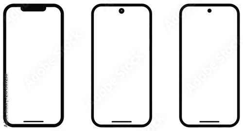 Smartphone frame mockup with modern mobile screen template for application previews website presentations and digital projects