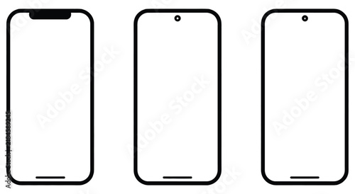 Smartphone frame mockup featuring a modern mobile screen template for app interface presentation and digital design