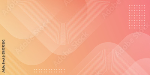 Abstract Peach and Coral Gradient Background with Flowing Geometric Lines. Perfect for presentations, websites, banners, social media posts, posters, brochures, wallpapers and branding.