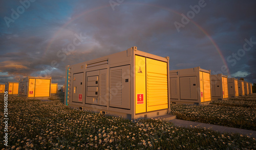 Energy Storage System .3D rendering.