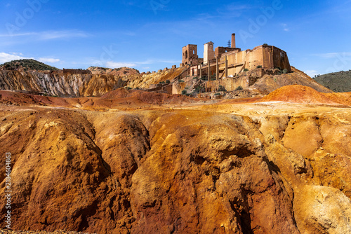 Abandoned Mining Structures in the Colorful Landscape of Mazarrón, Murcia, Spain