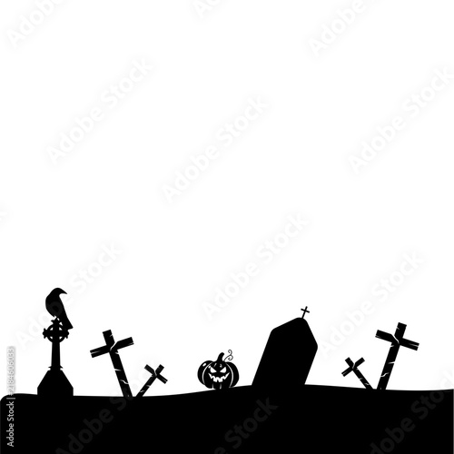 Halloween Cemetery Silhouette