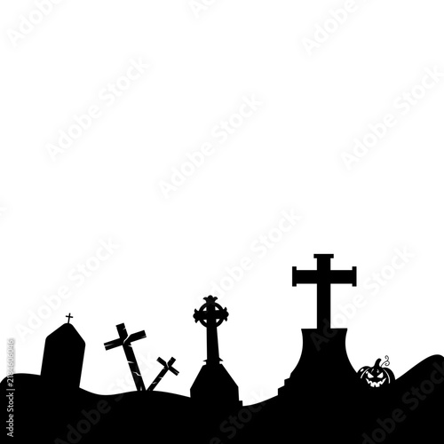 Halloween Cemetery Silhouette