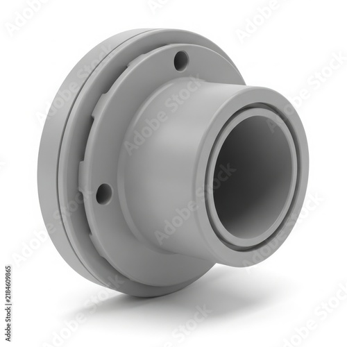 Close-up of a camera lens cap isolated on white background