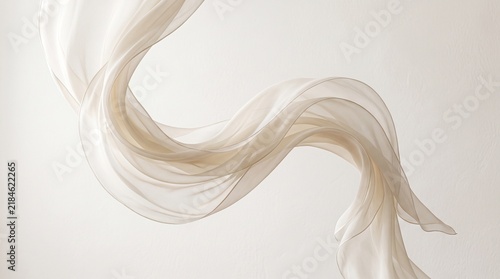 Ivory Chiffon Luxury Fabric Background Generative AI