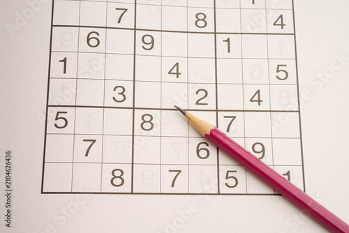 Cuadro en lienzo Puzzle game to play for keep brain younger.