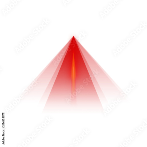Foto Red triangular burst with gradient effect appears on transparent background tria