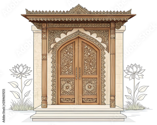 Indian Temple Door