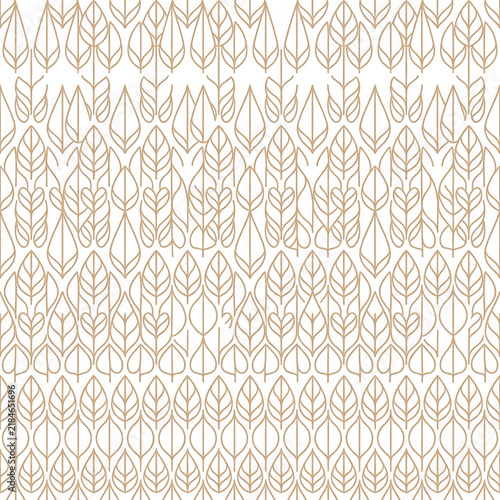 Motif géométrique sans couture avec des feuilles stylisées