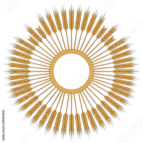 Couronne décorative en épis de blé