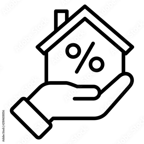 Obraz na plátně Mortgage Icon Element For Design
