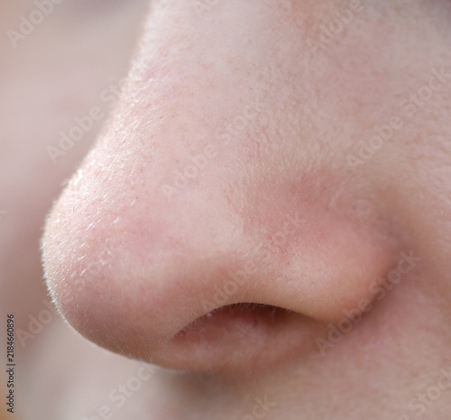 Obraz na plátně Soft, close-up nose of a person