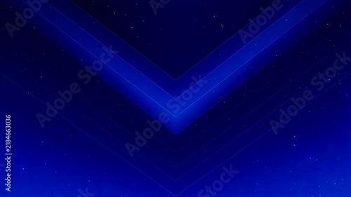 Abstract symmetric geometric pattern with blue gradient blocks