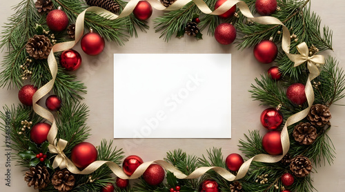 Christmas Wreath Frame with Copy Space