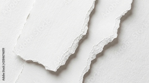 Torn White Paper Texture Close-up - Abstract Background