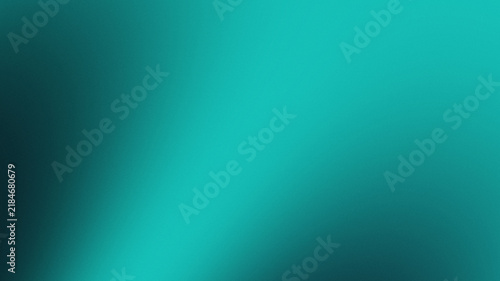 Fotografía Vibrant teal turquoise and midnight ocean grain gradient background with rising