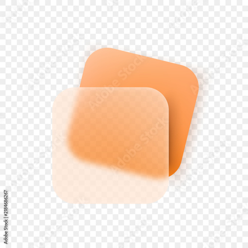 Glassmorphism Memo Ui Elements, PNG Ready, Vector Illustration