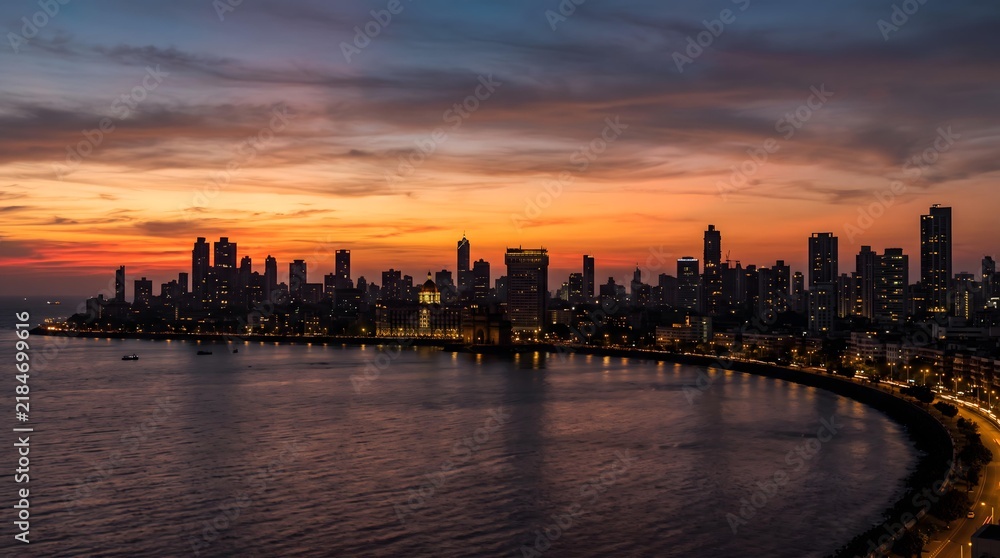 Fototapeta premium skyline city mumbai