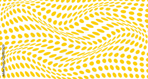 simple yellow dot wave pattern vector background design.
