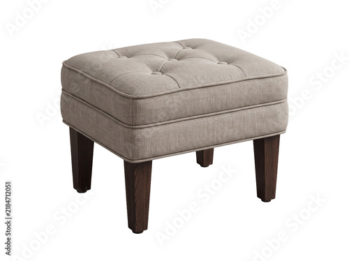 Modern Two-Seater Ottoman with Tufted Backrest