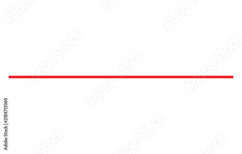 simple red horizontal stripe line vector.