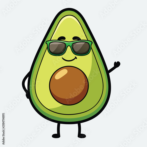 avocado design cartoon character illustration