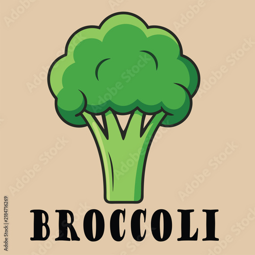 broccoli design cartoon icon illustration