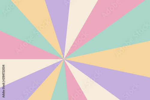 Groovy retro retro sunburst background, pastel groovy 70s psychedelic wavy abstract wallpaper with copy space