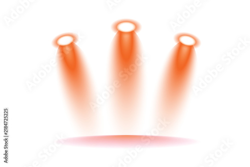 Dramatic Stage Spotlight Beams with Realistic Floor Reflection and Soft Atmospheric Concert Lighting