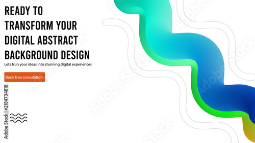 3d gradient line abstract 