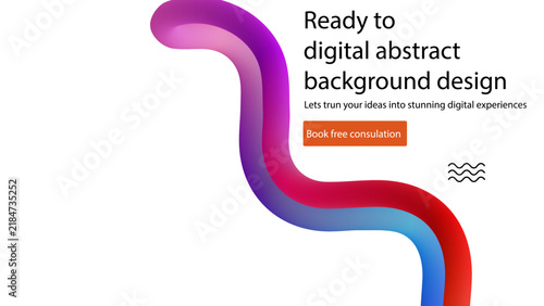 abstract posters. Vibrant color gradient curved thick flowing lines on black background. Vector illustration. vector design