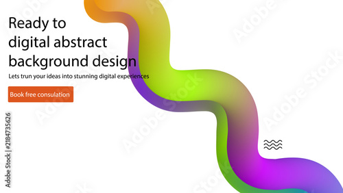 3d gradient line abstract 
