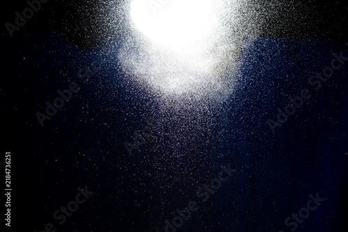 Fotografie Abstract neuron brain futuristic background concept with million star dot like digital network through energy data flow and connect