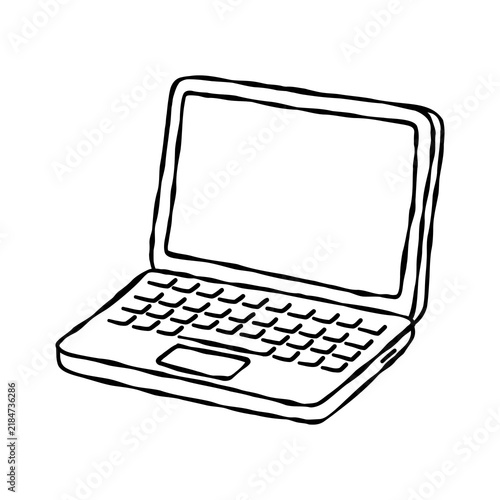Handdrawn Illustration of a Laptop