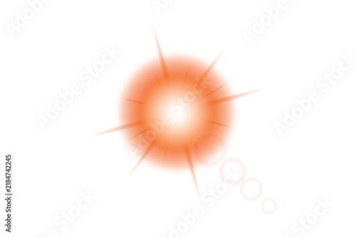 Sunlight Special Lens Flare Light Effect with Radiant Glow and Bright Sun Rays Transparent PNG