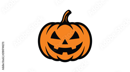 A carved pumpkin with a spooky face is presented as a silhouette on transparent background
