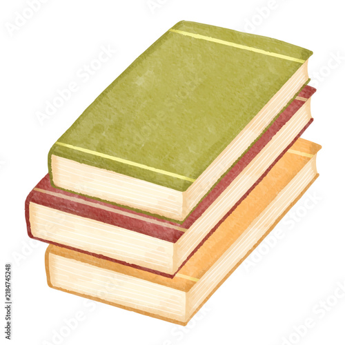 Watercolor Autumn Vintage Books