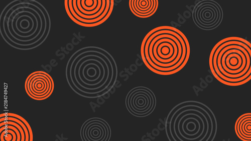 Vibrant Abstract Background Featuring Dynamic Concentric Circles in Bold Orange and Dark Grey Tones Perfect for Modern Graphic Design and Digital Projects