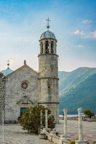 Our Lady of the Rocks church and historic bell tower