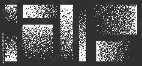Digital pixel dissolve effect backgrounds.