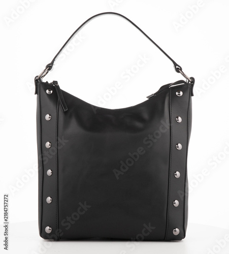 Foto Sac à main en cuir noir