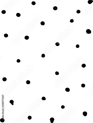 Seamless Black Dots Pattern on White Background – Minimalist Vector Texture
