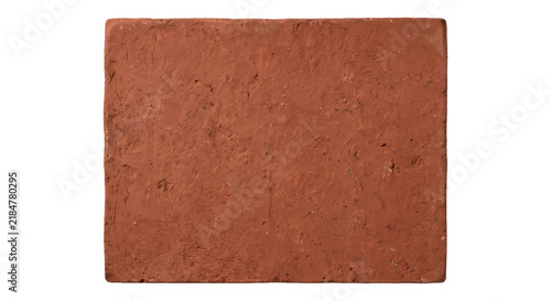 Rough textured red clay brick with visible imperfections and a rustic feel