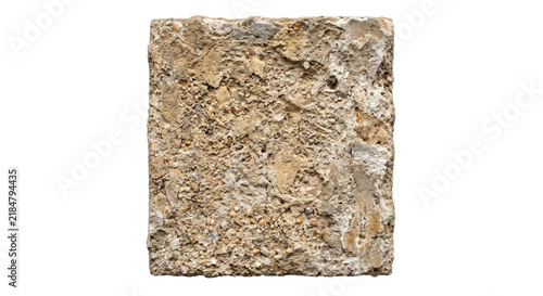 Quadro su tela Rough concrete block with aggregate texture and weathered surface detail