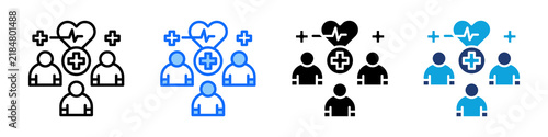 Public Health Icon Set Multi Style Vector Illustration