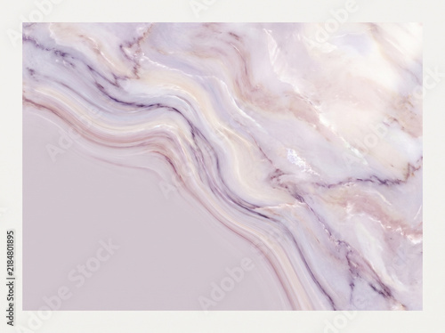 Pale Lavender Marble Swirl Background with Copy Space